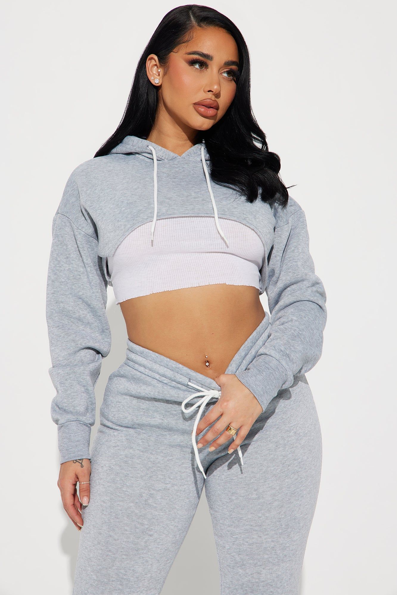 The Extra Mile Jogger Set - Heather Grey sold by Fashion Nova product image thumbnail 2