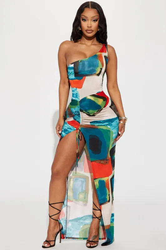 Sana Maxi Dress - Red/combo sold by Fashion Nova