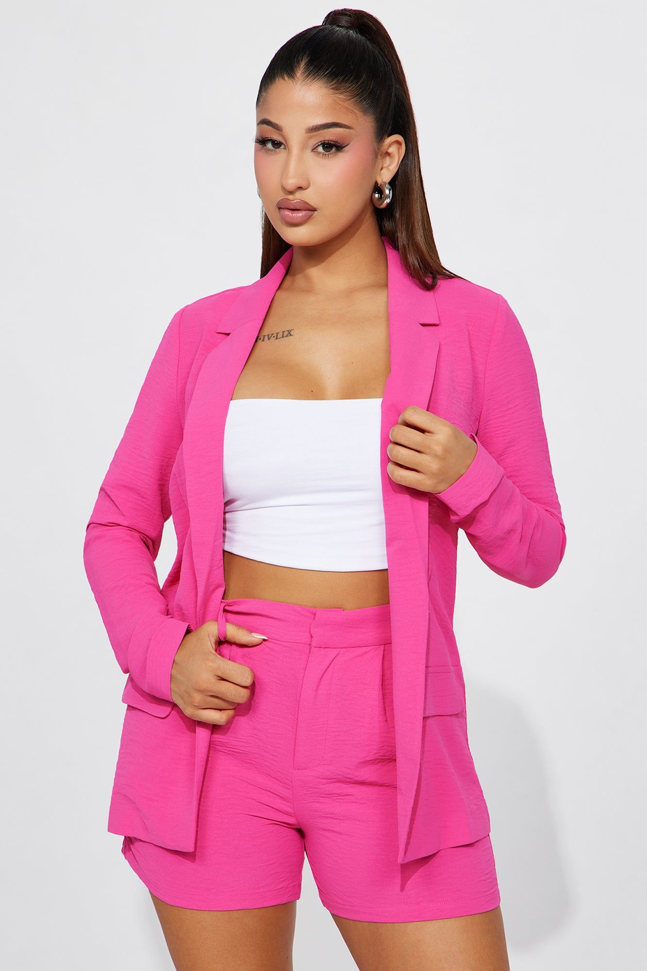 Kenna Blazer Short Set - Fuchsia sold by Fashion Nova product image thumbnail 2