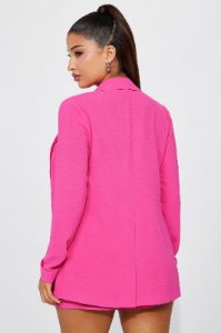 Kenna Blazer Short Set - Fuchsia sold by Fashion Nova