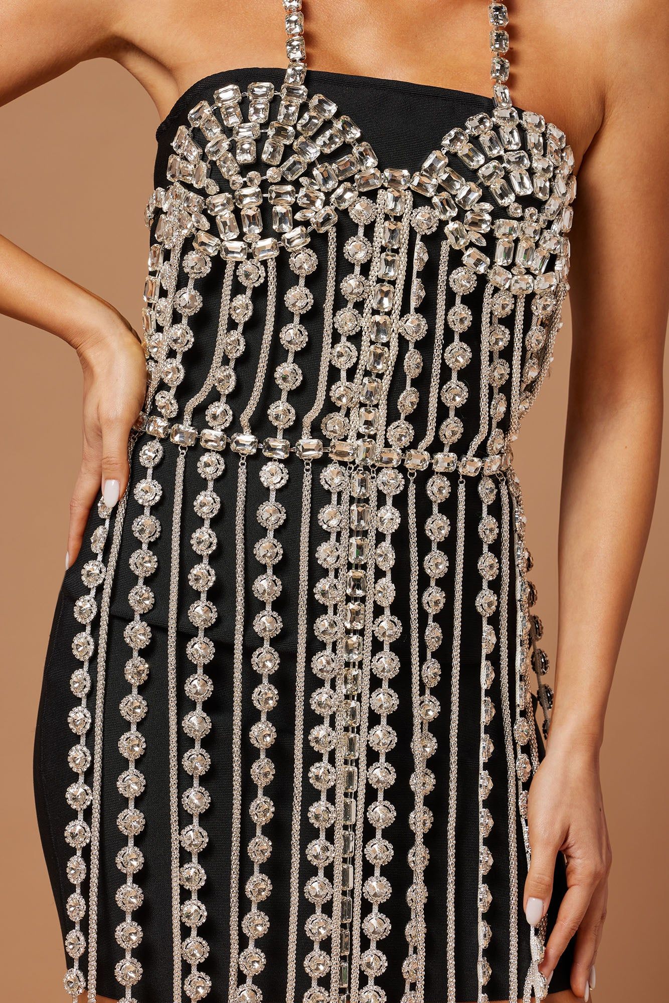 Ivana Embellished Rhinestone Top - Silver sold by Fashion Nova product image thumbnail 3