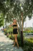 Dita Double Lined Micro Mini Dress - Black sold by Fashion Nova