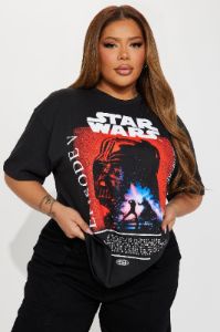 Star Wars Luke Vs Vader Graphic Tee - Black sold by Fashion Nova