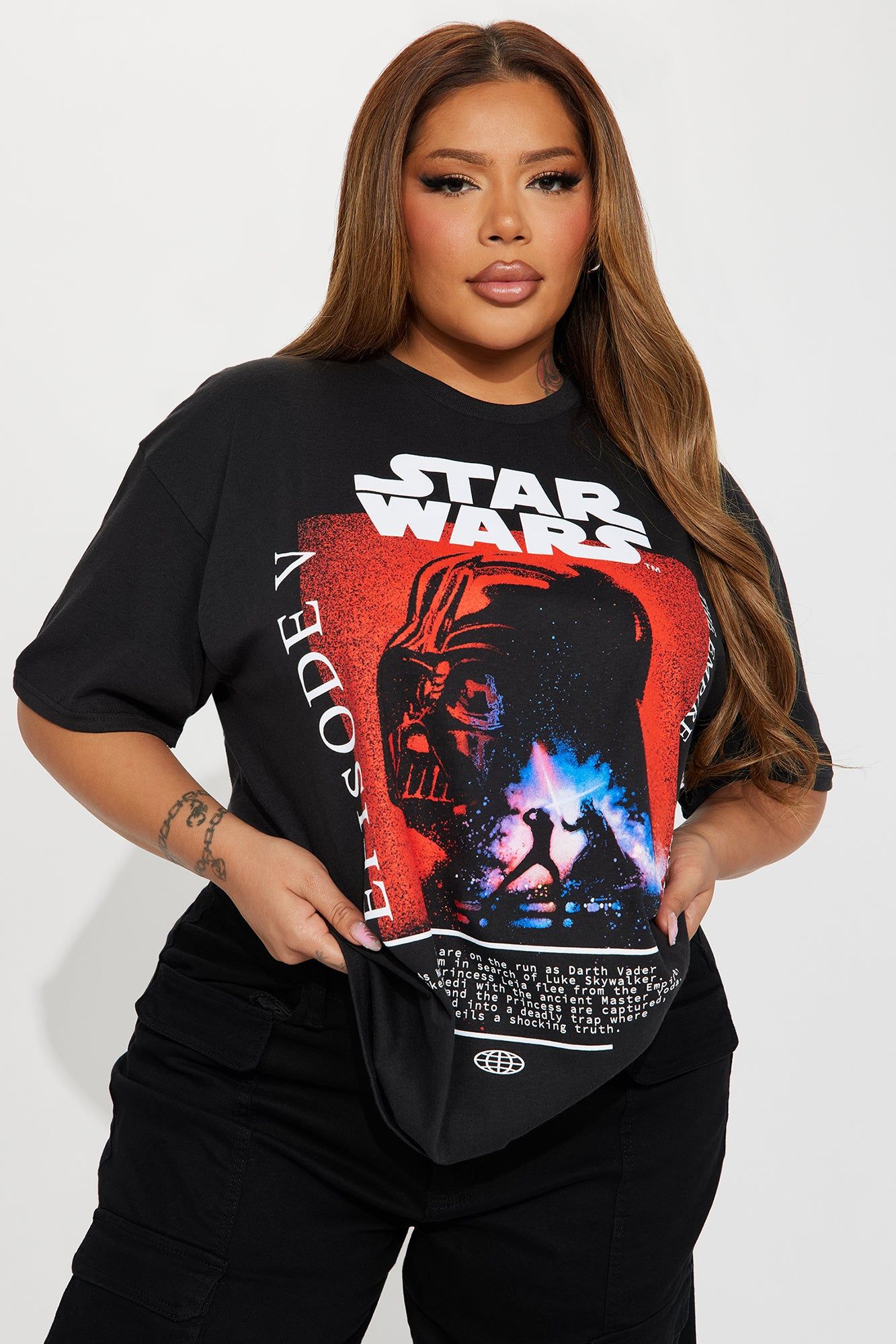 Star Wars Luke Vs Vader Graphic Tee - Black sold by Fashion Nova product image thumbnail 4