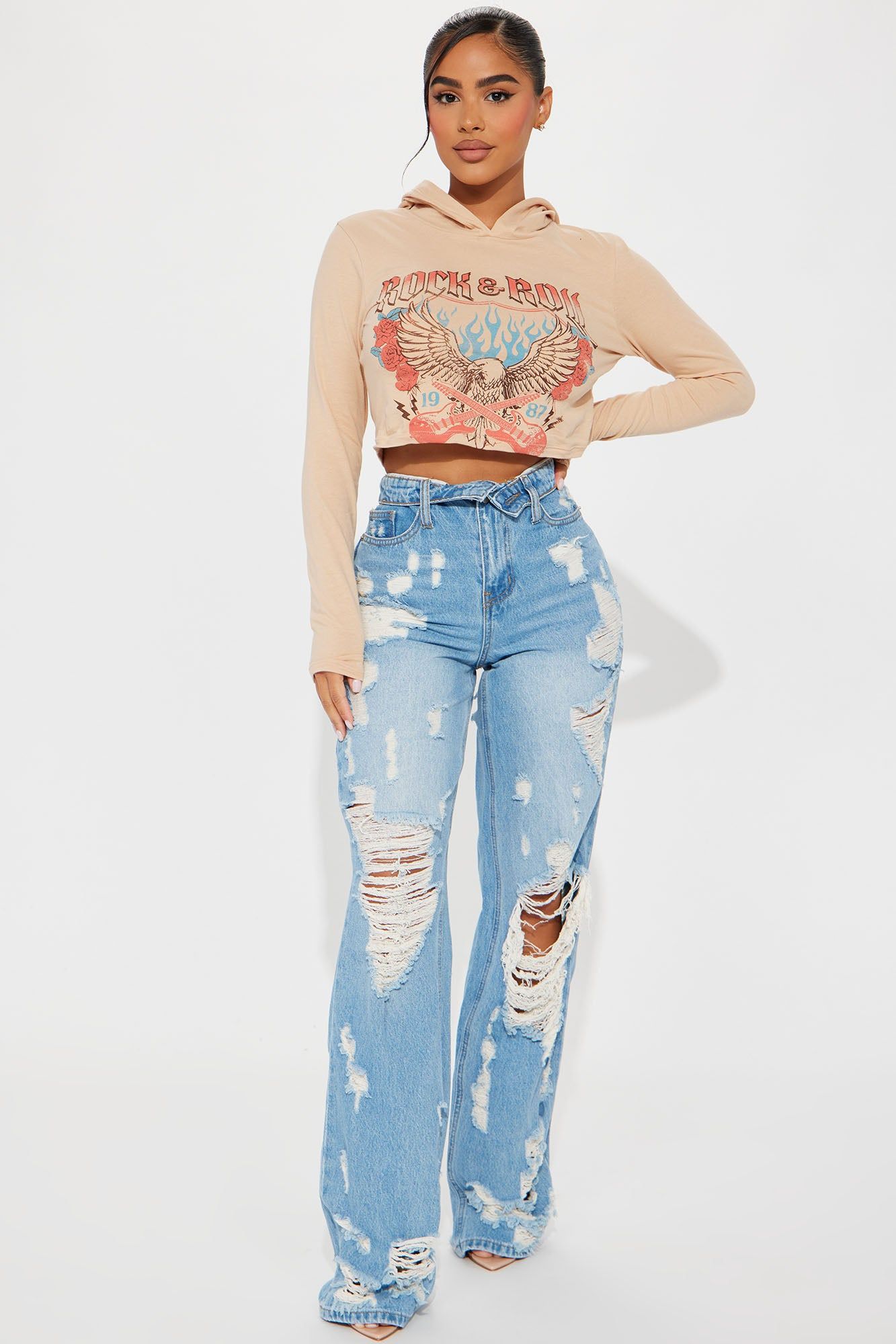 Rock N Roll Soul Graphic Tee - Sand sold by Fashion Nova product image thumbnail 2