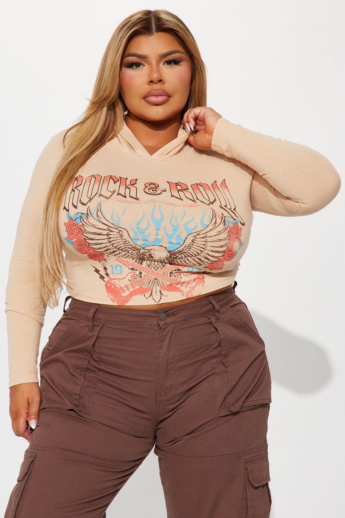 Rock N Roll Soul Graphic Tee - Sand sold by Fashion Nova product image thumbnail 4