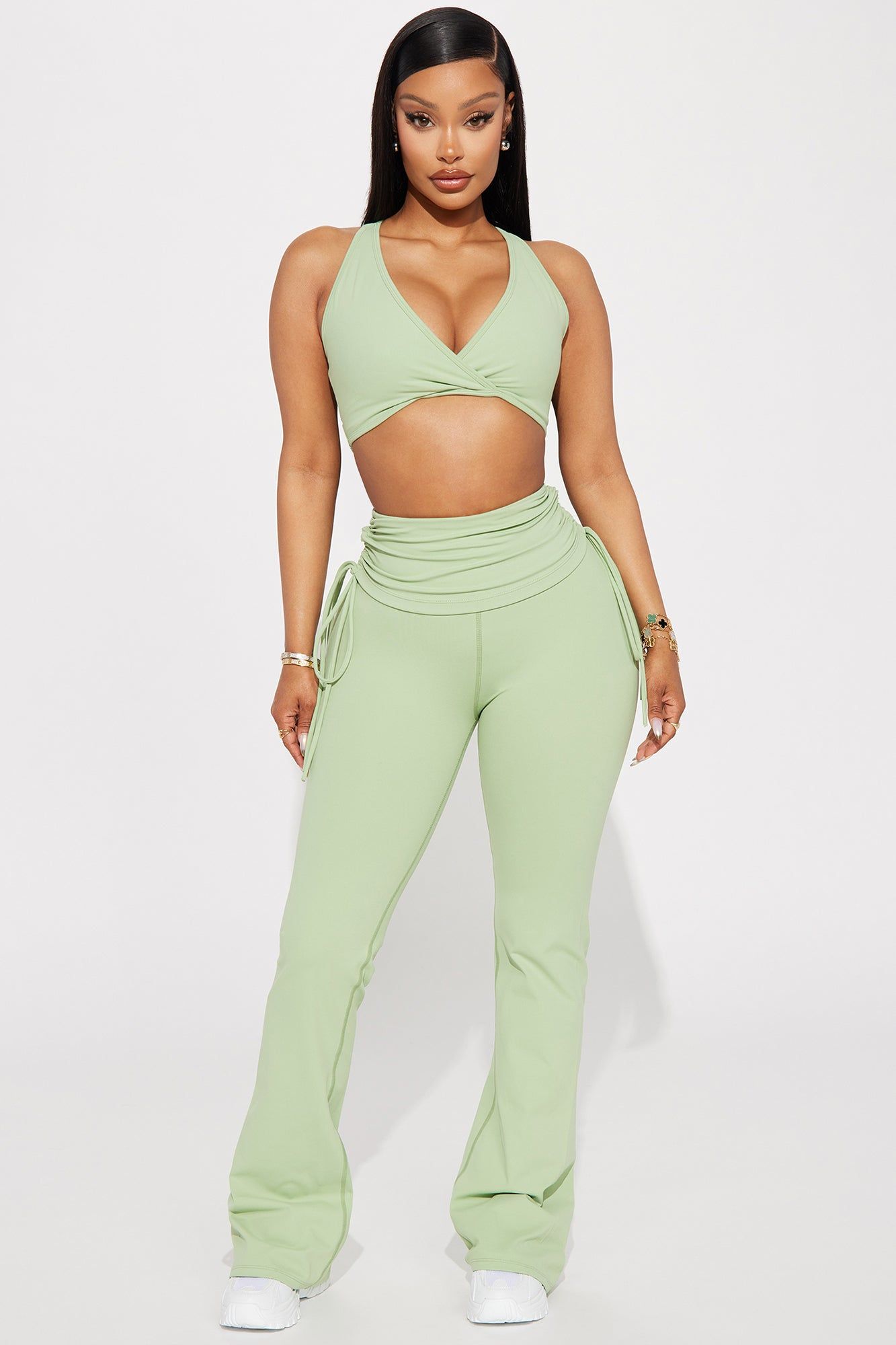 First Position Super Soft Active Pant - Sage sold by Fashion Nova