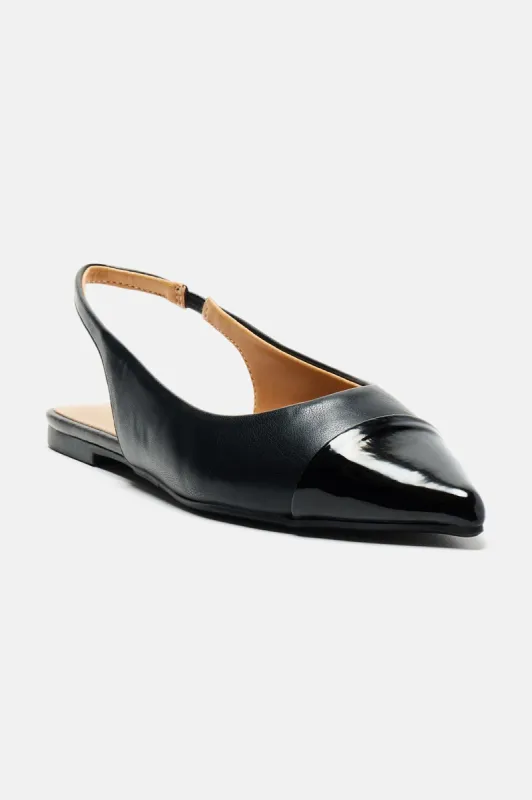 Myra Slingback Flat Sandals - Black sold by Fashion Nova