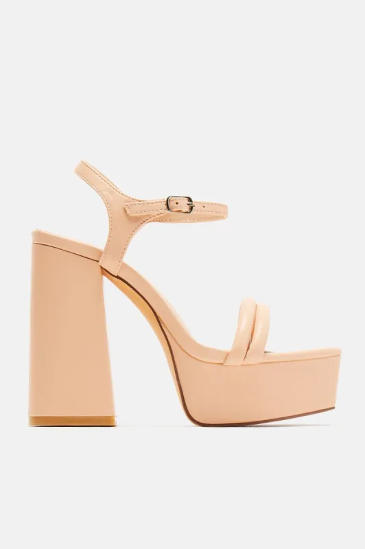 Tarah Platform Heels - Nude sold by Fashion Nova