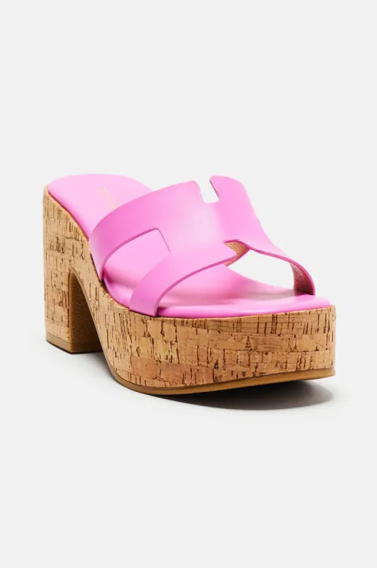 Feeling Unbothered Wedges - Pink sold by Fashion Nova