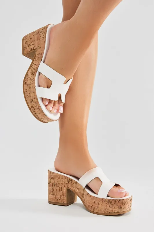 Feeling Unbothered Wedges - White sold by Fashion Nova