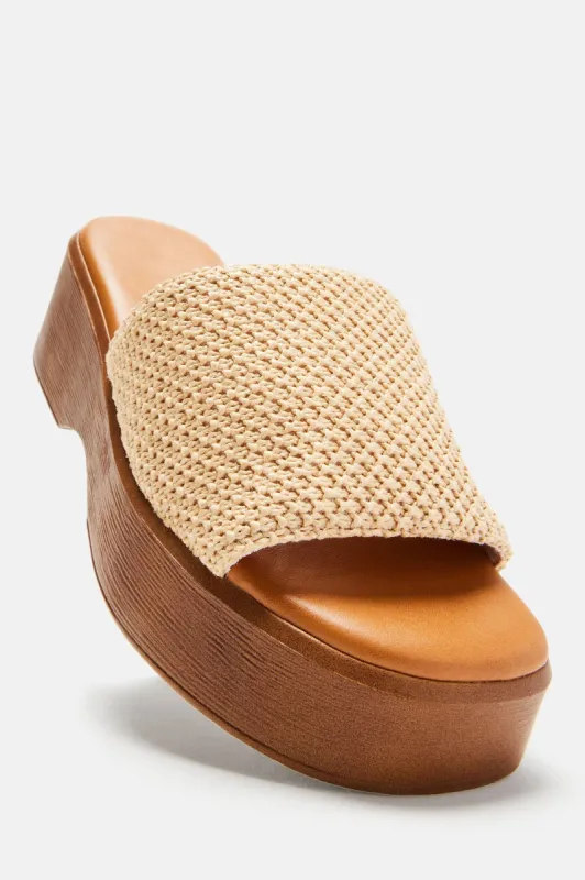 Elaina Wedges - Natural/Combo sold by Fashion Nova