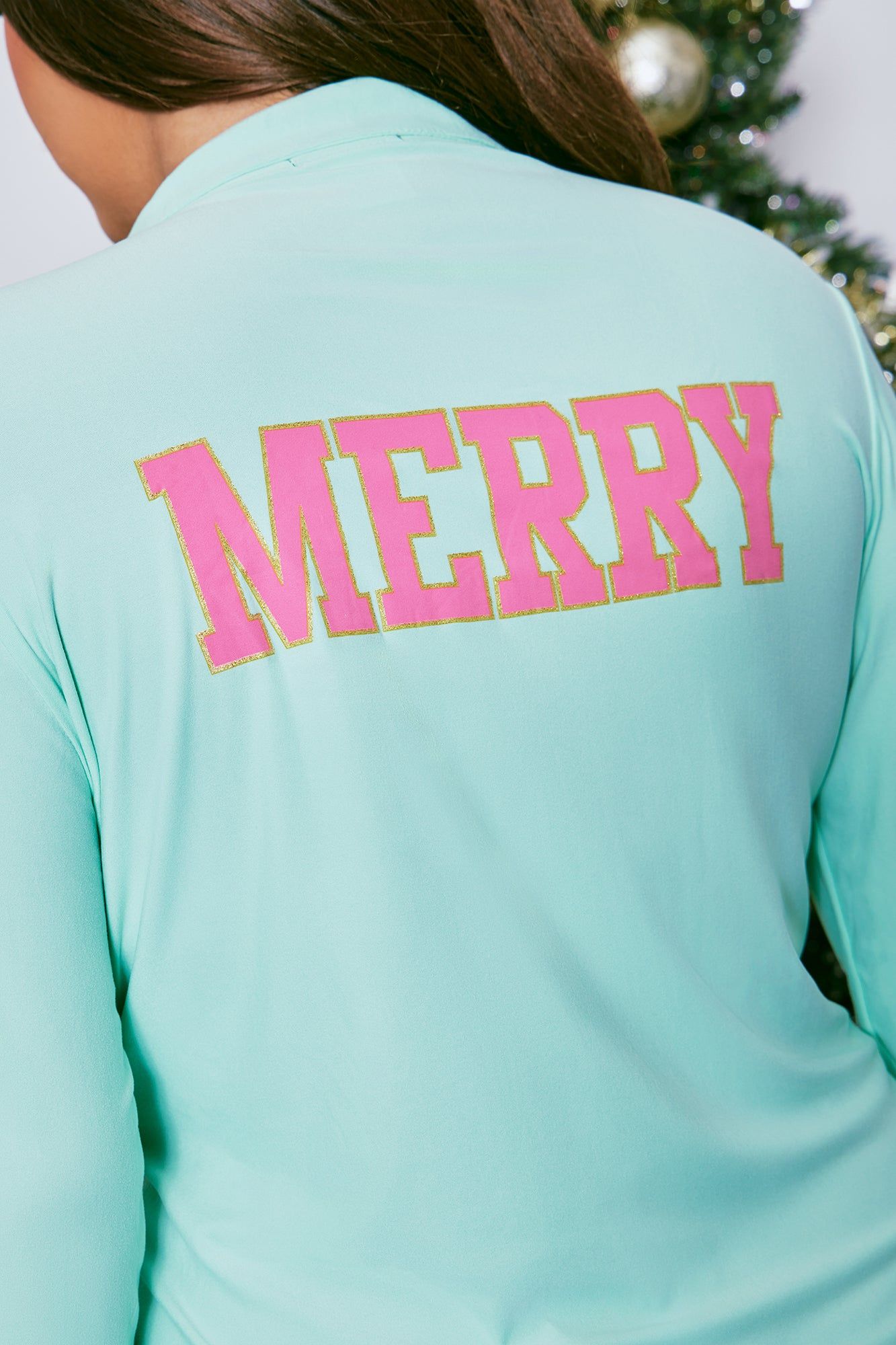 Merry PJ Sleep Shirt - Teal sold by Fashion Nova product image thumbnail 4