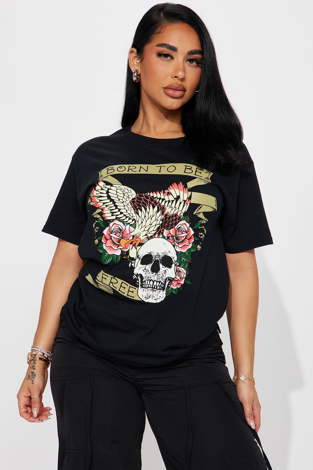 Born To Be Free Graphic Tee - Black sold by Fashion Nova