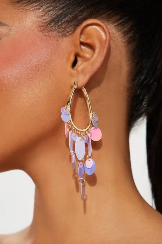 Don't Stop Dancing Earrings - Pink/combo sold by Fashion Nova