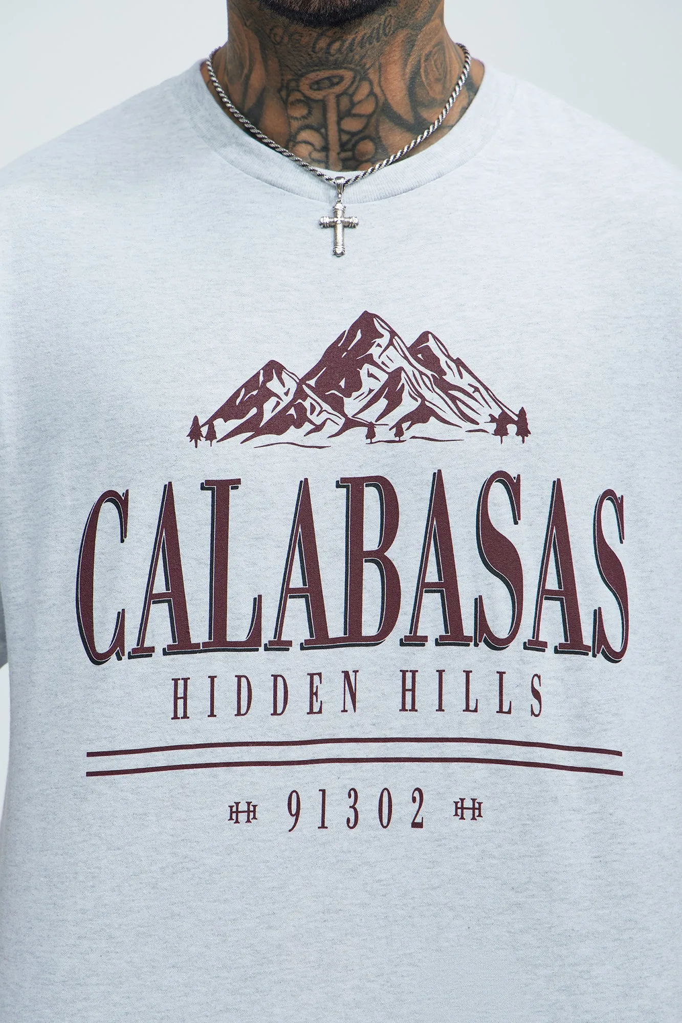 Calabasas Hidden Hills Short Sleeve Tee - Grey sold by Fashion Nova product image thumbnail 3