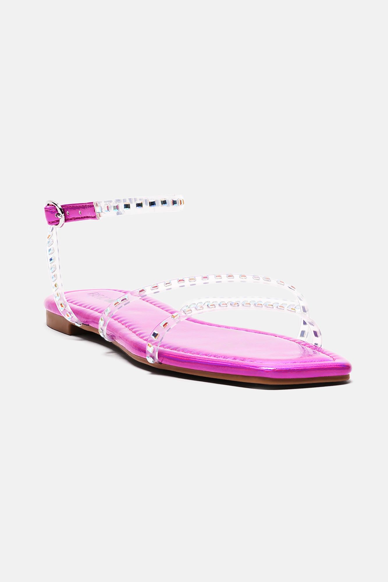 Let's HangEmbellishedSandals - Fuchsia sold by Fashion Nova product image thumbnail 2