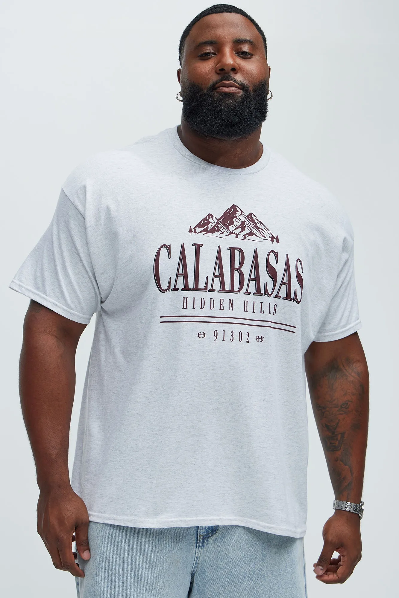 Calabasas Hidden Hills Short Sleeve Tee - Grey sold by Fashion Nova product image thumbnail 5