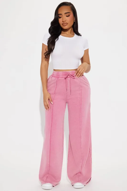 Pay No Attention Lounge Pant - Pink sold by Fashion Nova