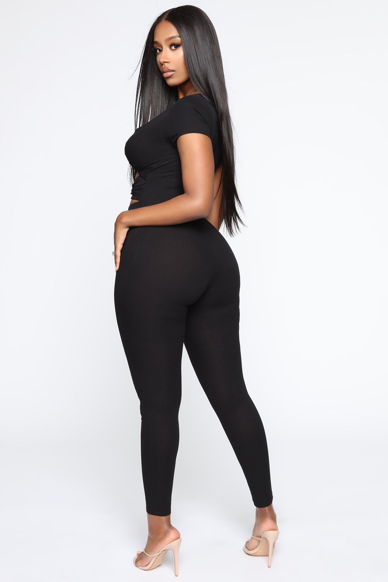 Peace And Quiet Cut Out Jumpsuit - Black sold by Fashion Nova product image thumbnail 3