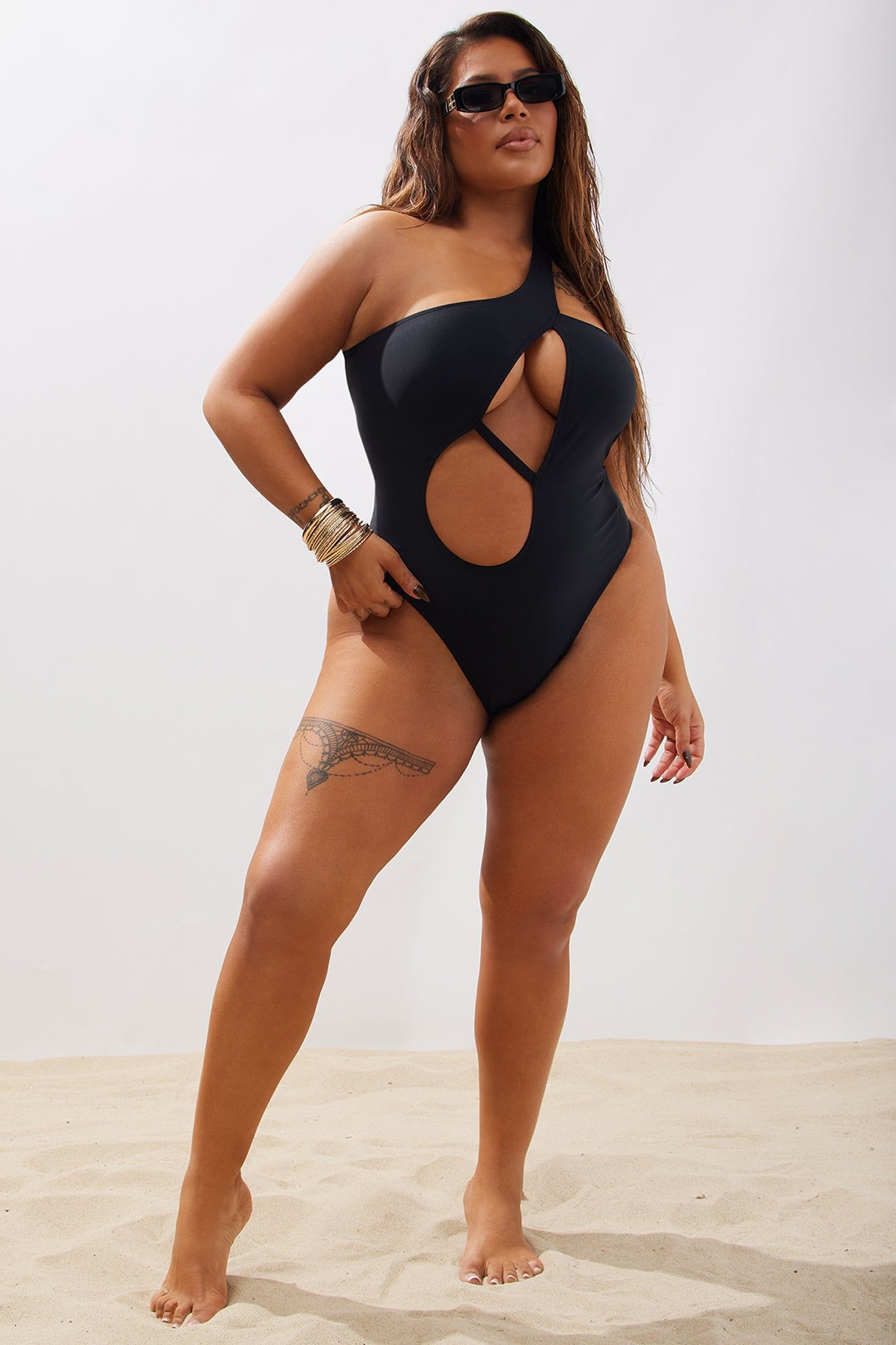 Cut The Line Cutout One Piece Swimsuit - Black sold by Fashion Nova product image thumbnail 5