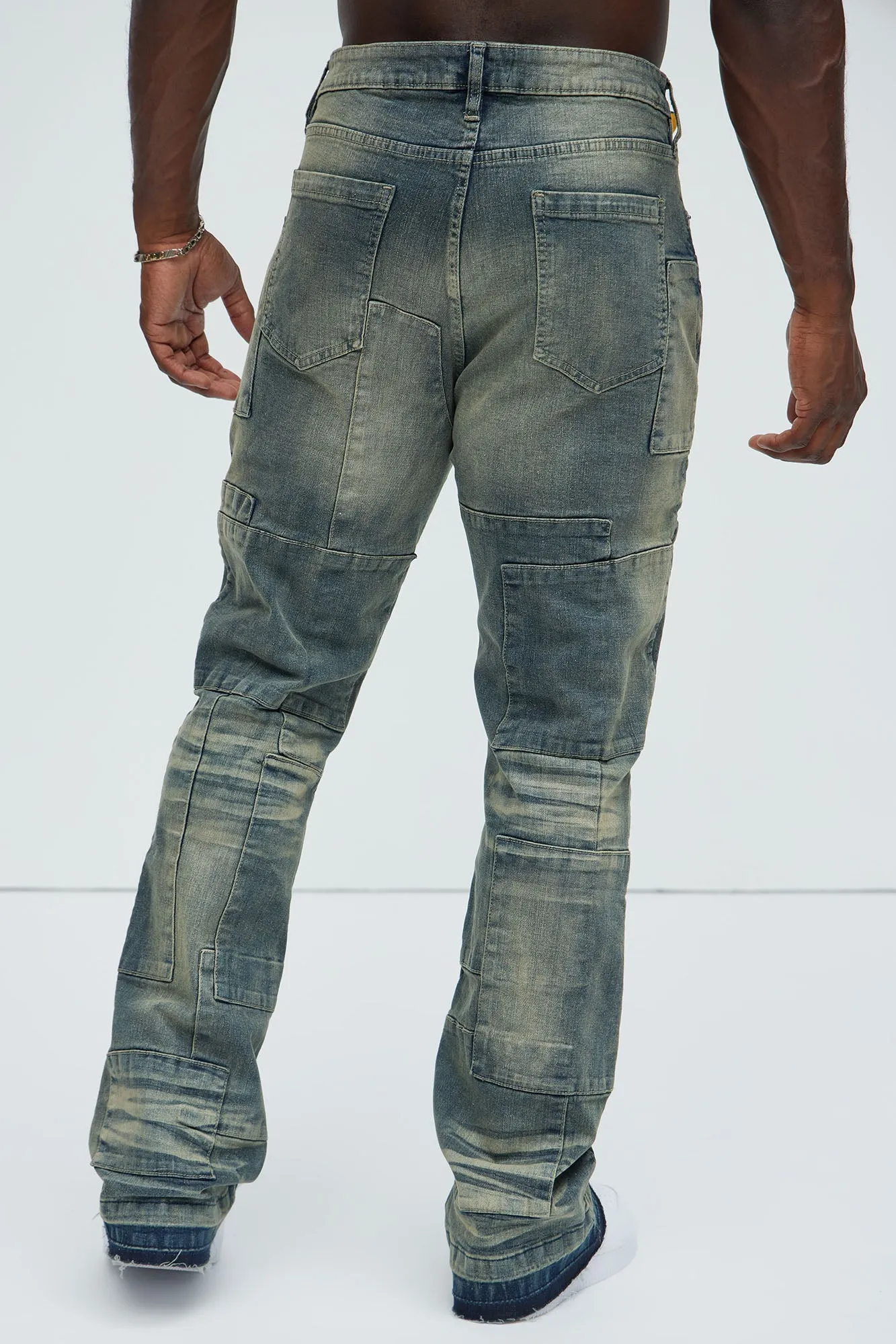 Mosley Stacked Slim Flare Jeans - Medium Wash sold by Fashion Nova product image thumbnail 4