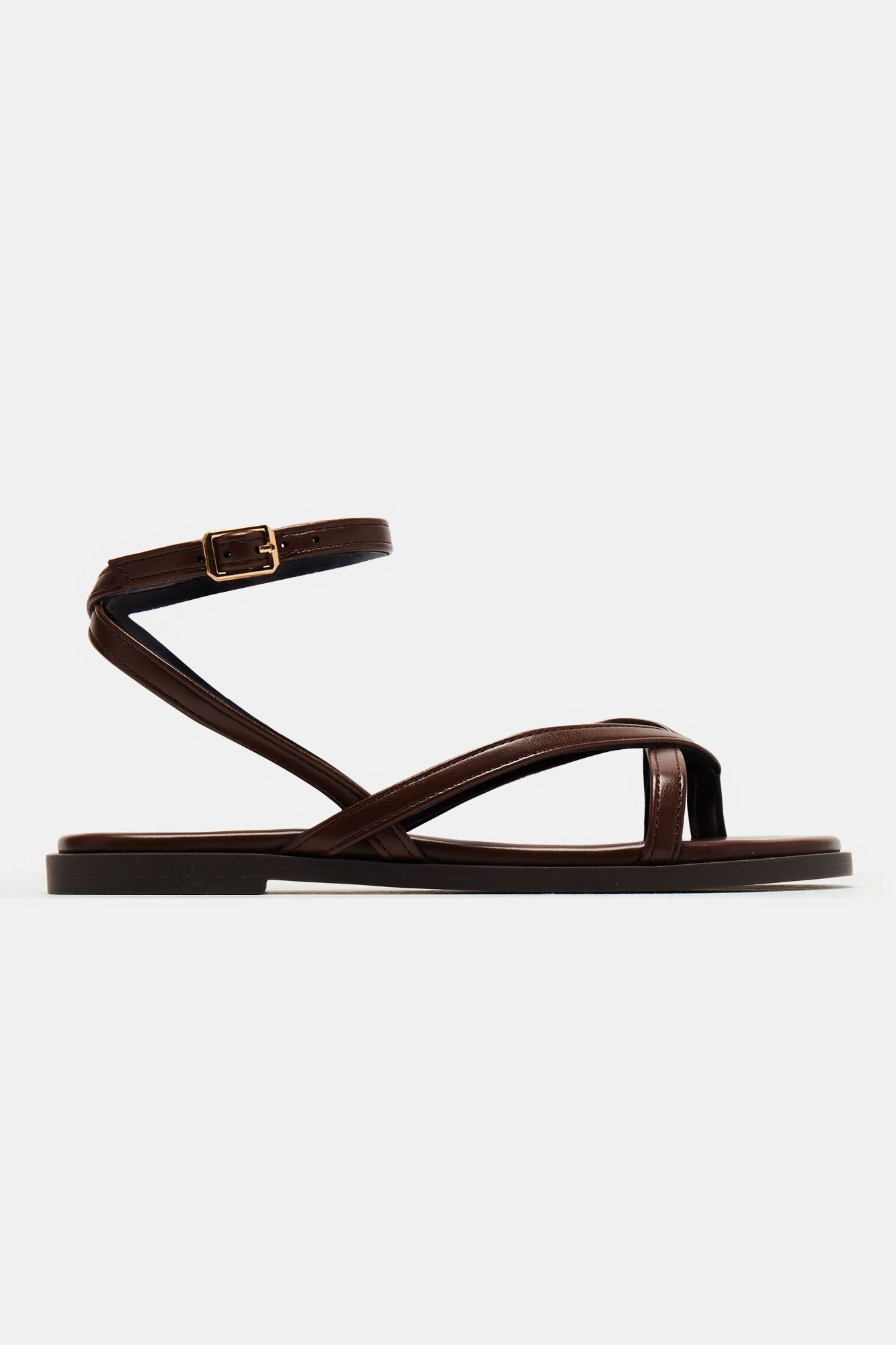 Bella Flat Sandals - Brown sold by Fashion Nova product image thumbnail 3