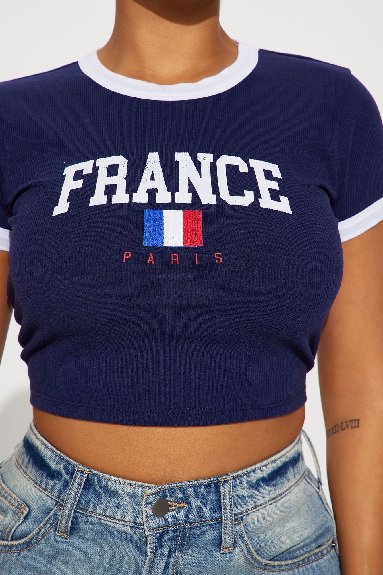 France Ringer Tee - Navy sold by Fashion Nova product image thumbnail 3