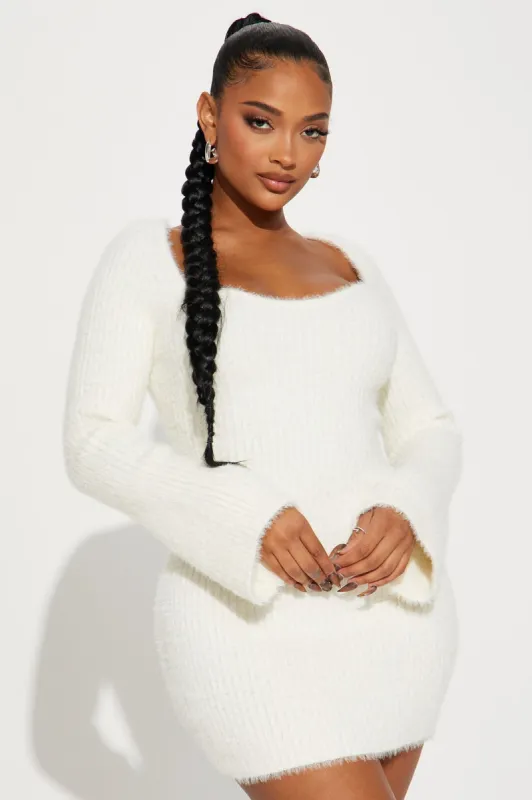 Amirah Cozy Sweater Mini Dress - Cream sold by Fashion Nova