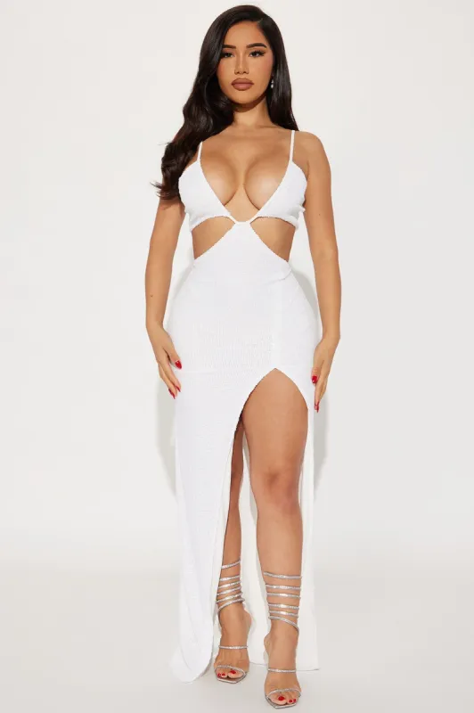 Jocelyn Sequin Maxi Dress - White sold by Fashion Nova