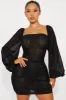 Mei Mesh Mini Dress - Black sold by Fashion Nova