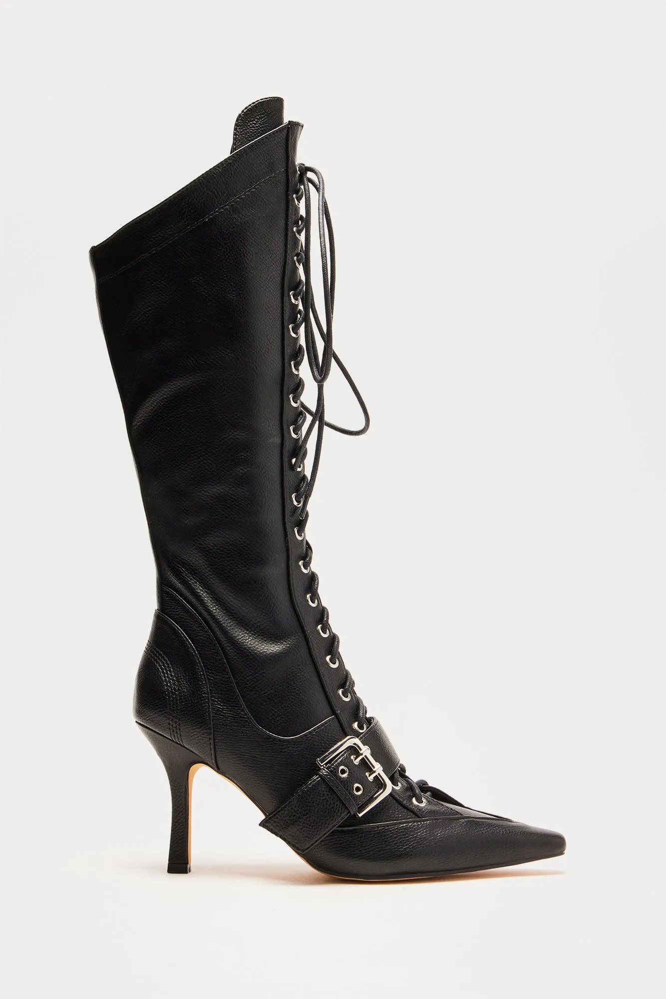 Blaine Lace Up Boots - Black sold by Fashion Nova