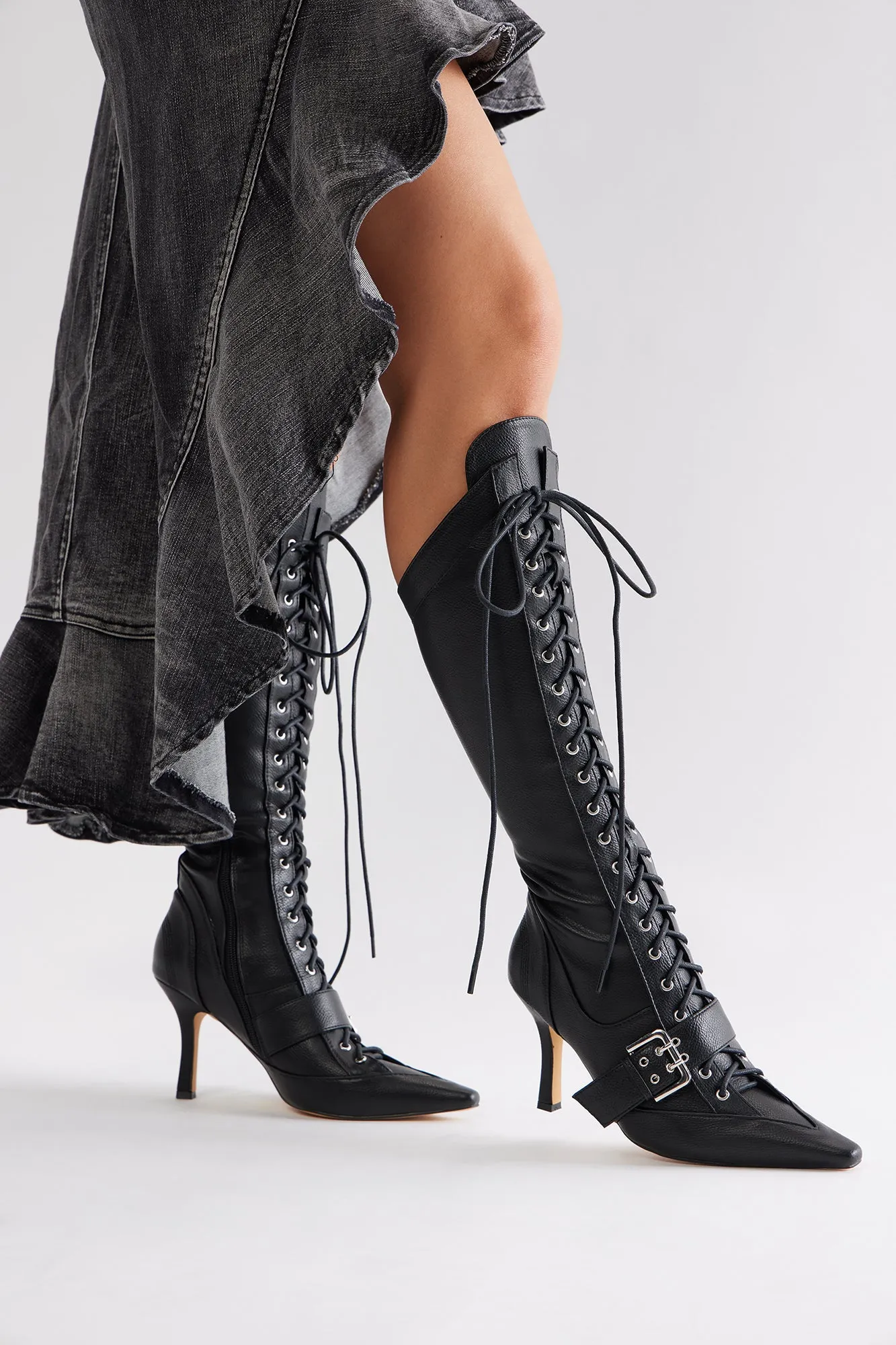 Blaine Lace Up Boots - Black sold by Fashion Nova product image thumbnail 4