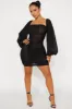 Mei Mesh Mini Dress - Black sold by Fashion Nova