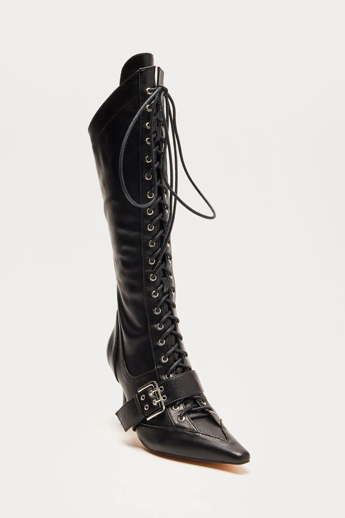 Blaine Lace Up Boots - Black sold by Fashion Nova product image thumbnail 3