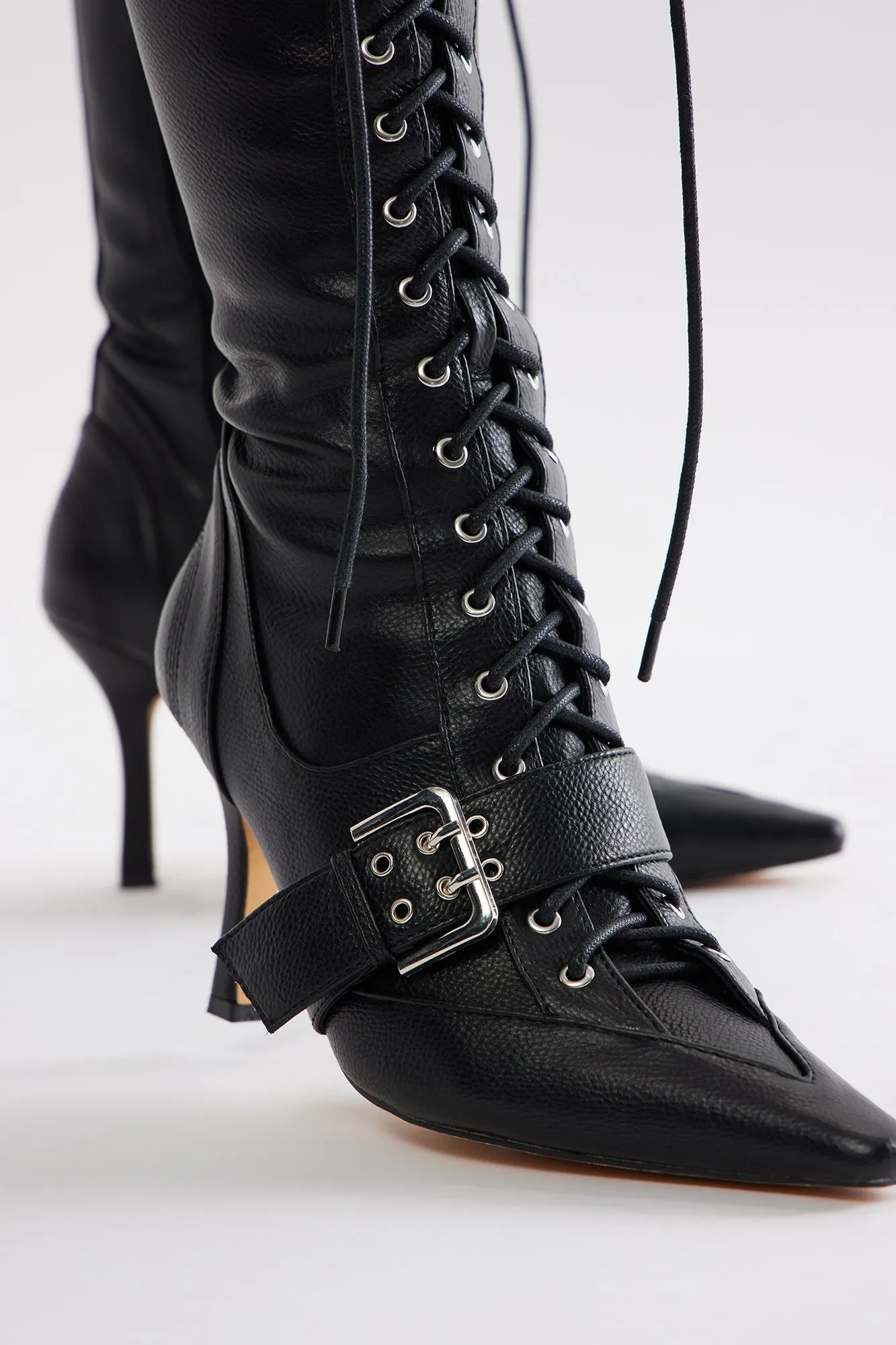 Blaine Lace Up Boots - Black sold by Fashion Nova product image thumbnail 5