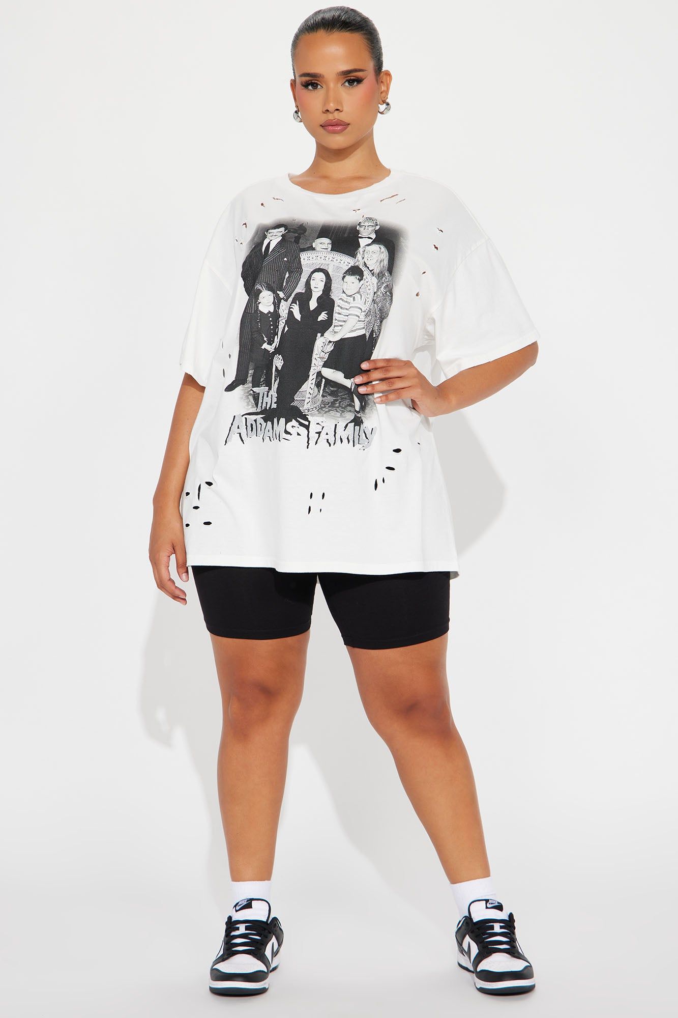 The Adams Family Distressed Tshirt - White sold by Fashion Nova product image thumbnail 6