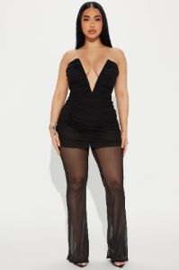 Rina Mesh Jumpsuit  - Black sold by Fashion Nova