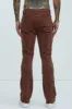 Fray Down Corduroy Pants - Dark Brown sold by Fashion Nova