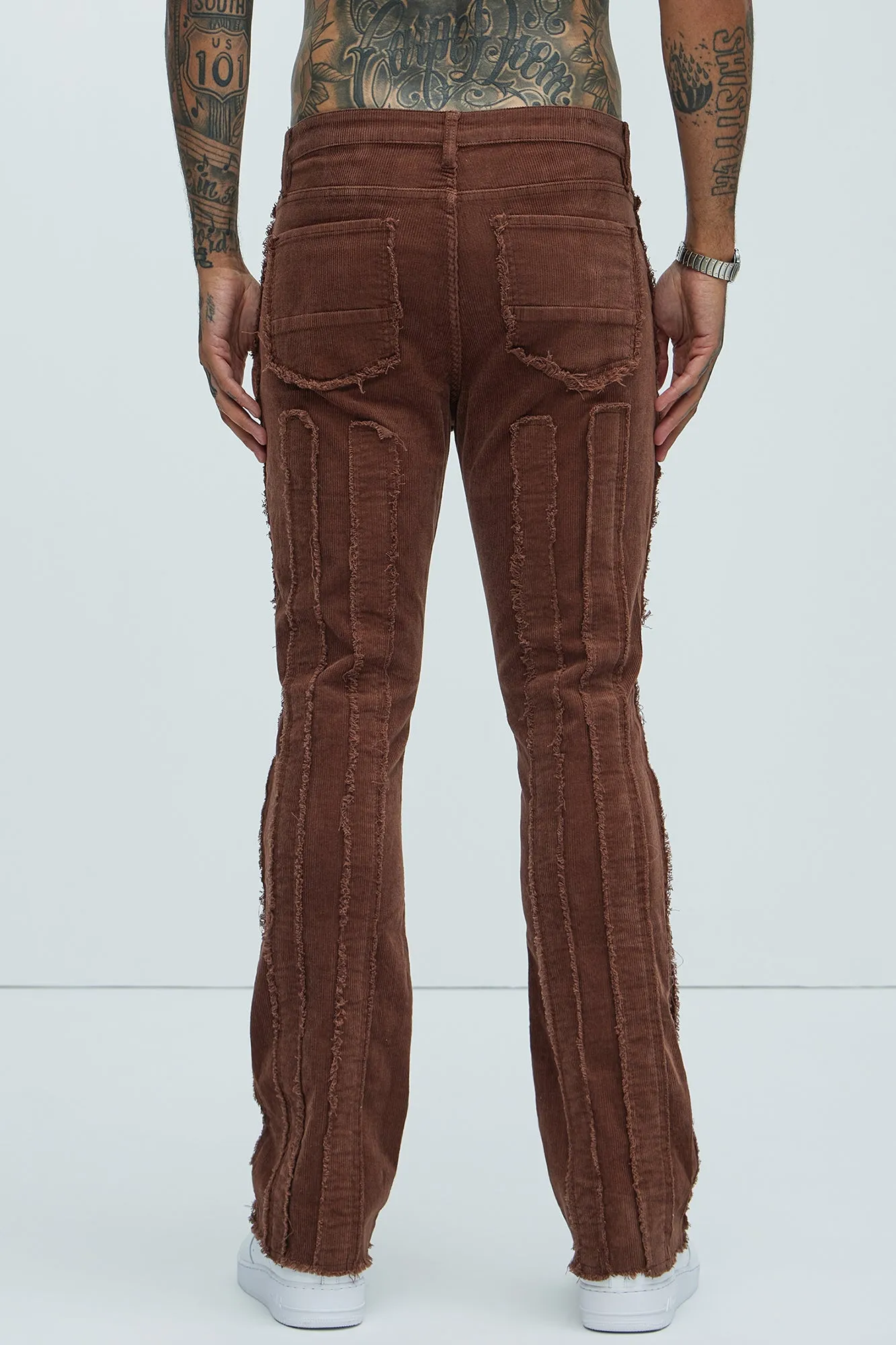 Fray Down Corduroy Pants - Dark Brown sold by Fashion Nova product image thumbnail 5