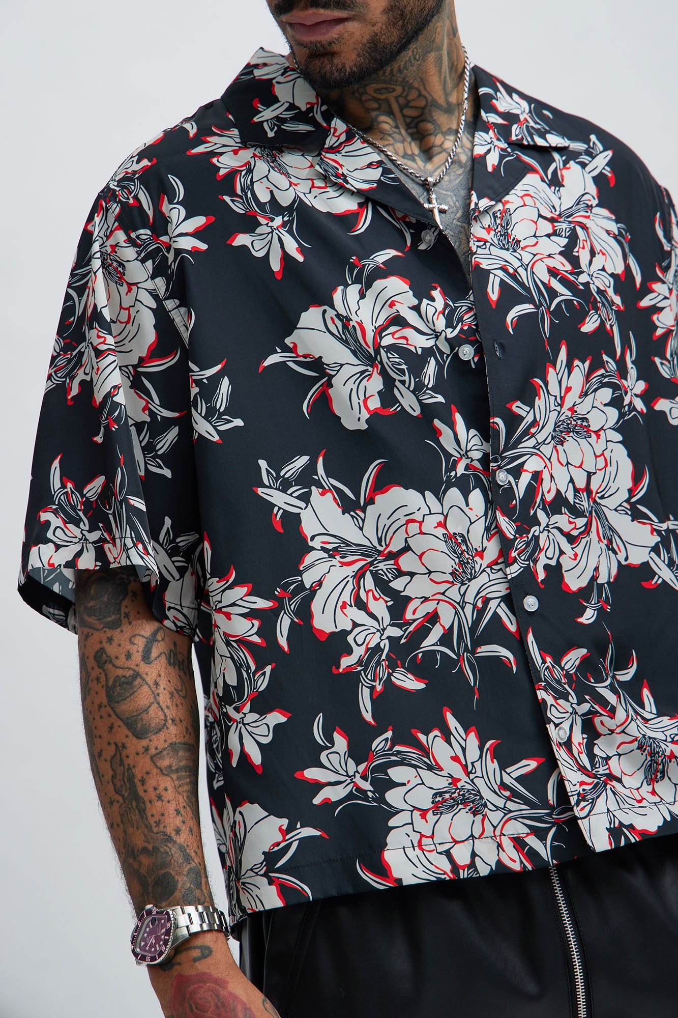 Chester Floral Shirt - Black/combo sold by Fashion Nova product image thumbnail 3
