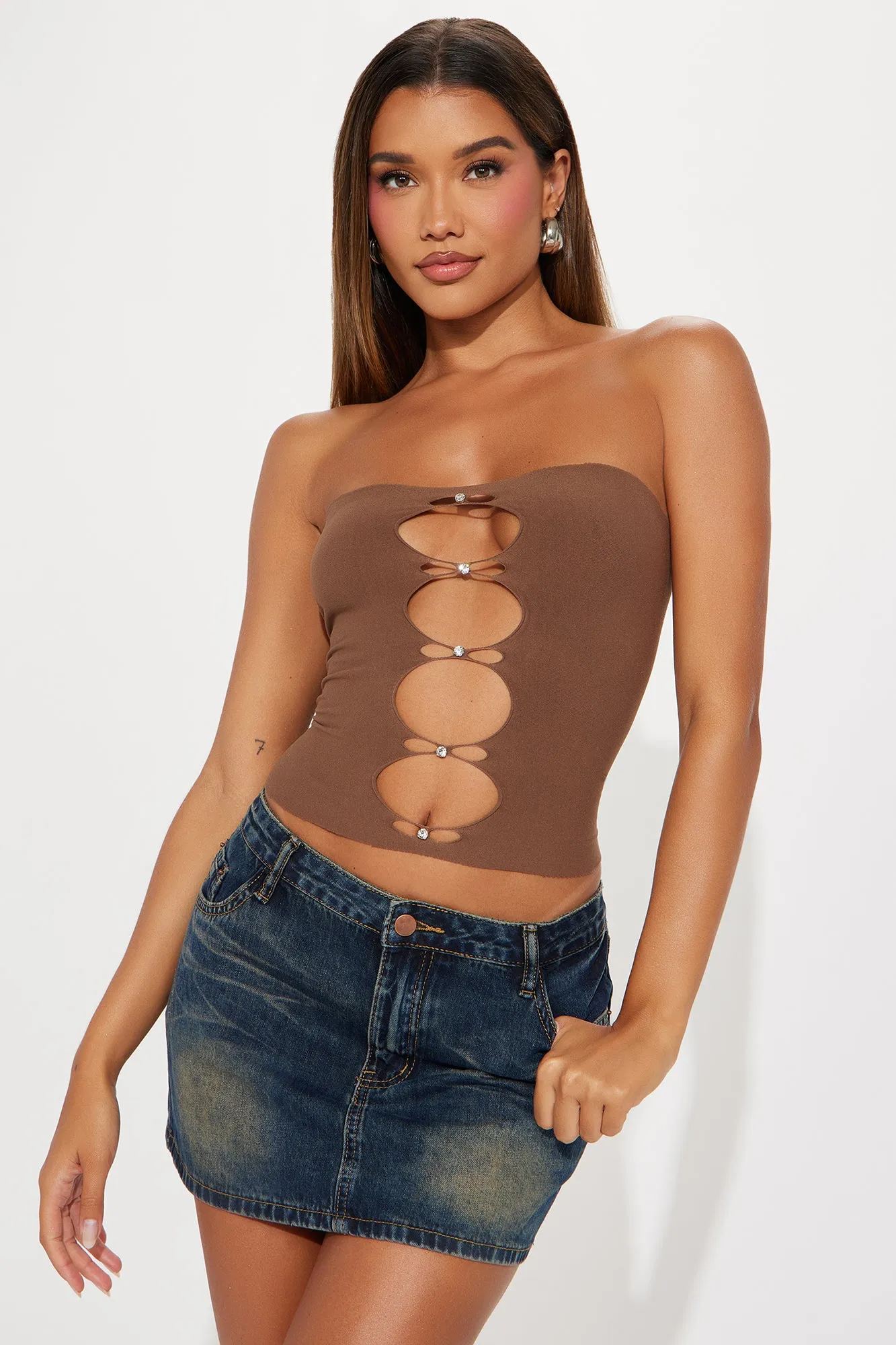 Savanna Seamless Tube Top - Brown sold by Fashion Nova