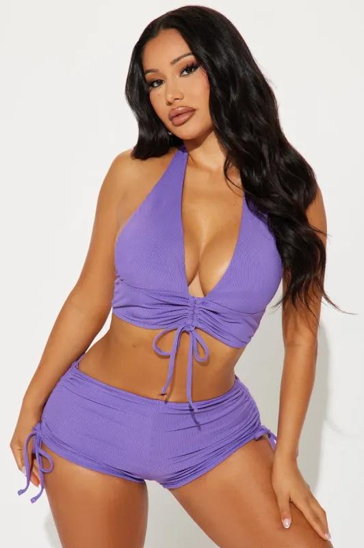 Andi 2 Piece Boyshort Bikini - Purple sold by Fashion Nova