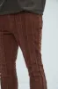 Fray Down Corduroy Pants - Dark Brown sold by Fashion Nova