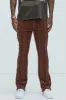 Fray Down Corduroy Pants - Dark Brown sold by Fashion Nova