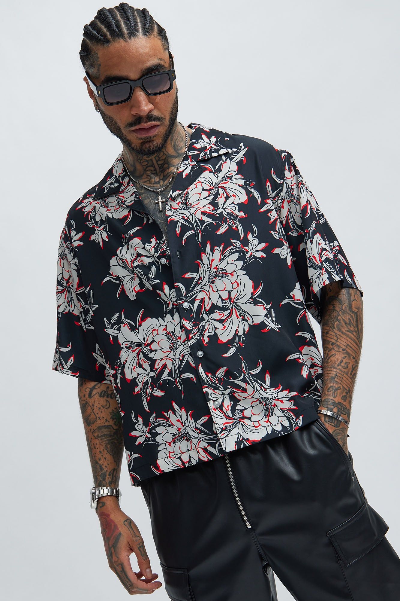 Chester Floral Shirt - Black/combo sold by Fashion Nova