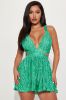 Capri Plisse Romper - Green sold by Fashion Nova
