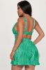 Capri Plisse Romper - Green sold by Fashion Nova