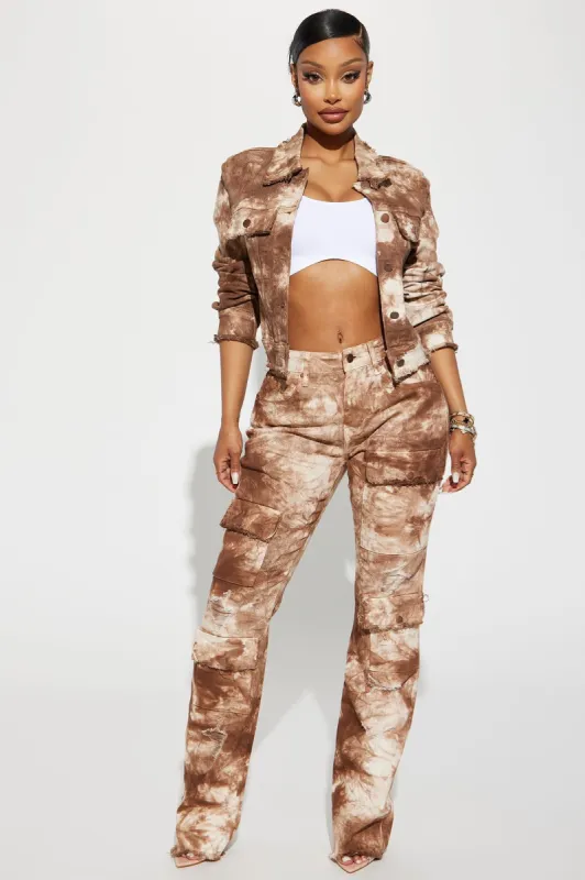 Hard Days Longer Nights Cargo Jeans - Brown sold by Fashion Nova