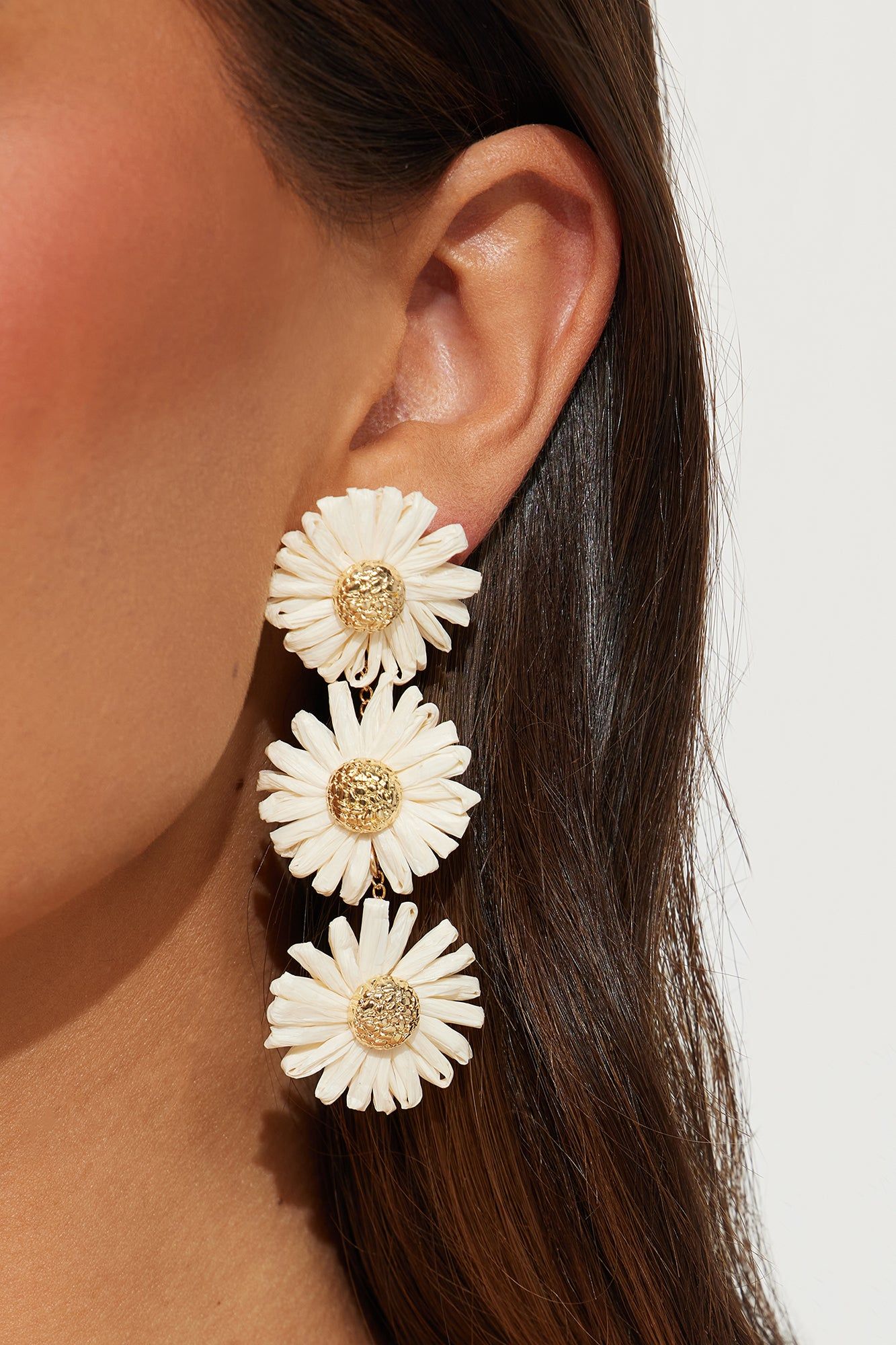 In The Flower Fields Earrings - Ivory sold by Fashion Nova